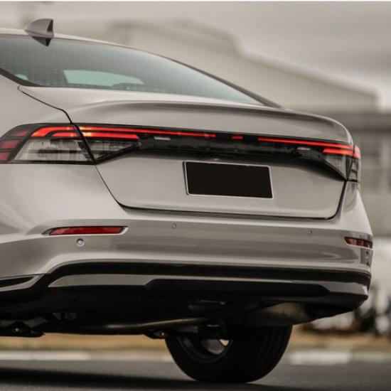 Carbon Fiber Black Rear Bumper Fog Light Covers Trim For 2023-2024 Honda Accord