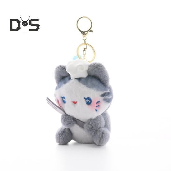 Plüsch Kätzchen Schlüsselanhänger Anhänger Cartoon Katze Form Schlüsselanhänger Charme Paar Tasche Rucksack Schultasche Zubehör