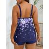 Tankini 2025 Large Plus Size Swimsuit Women Printed Swimwear Female Bathers Bathing Swimming Swim Suit Beachwear