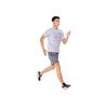 Li Ning Plain Pattern Printed Round Neck Short Sleeve T-Shirt Men Tops Purple ATSR487-2