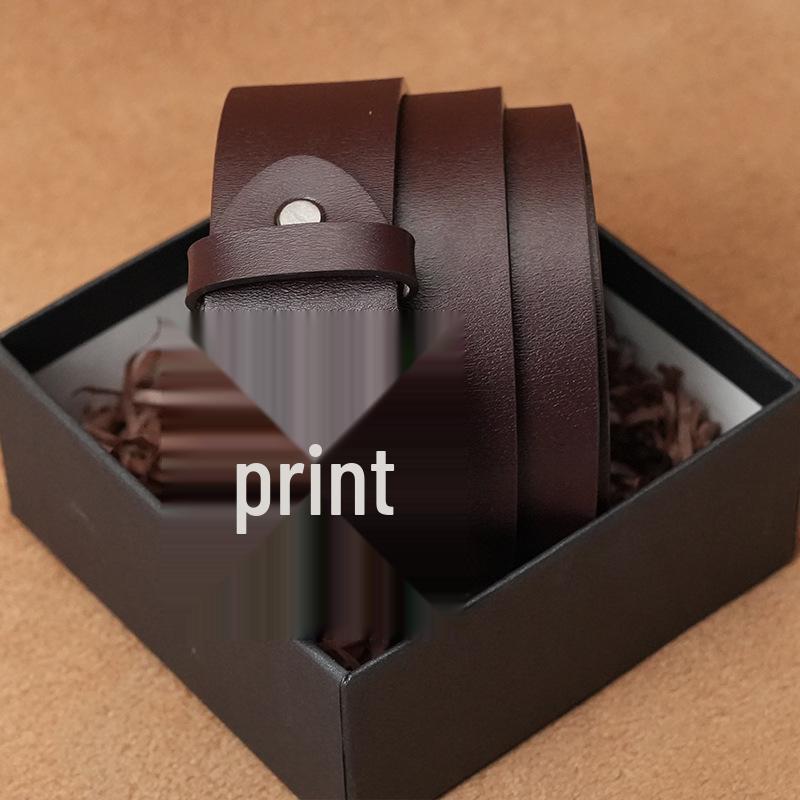 Men's Retro Buckle Cowhide Leather Belt - Fashionable & Versatile Genuine Leather Pants Accessory.