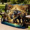 1pc Elephant Ornament Outdoor Blanket, Soft And Comfortable Blanket, Casual Warm Outdoor Blanket