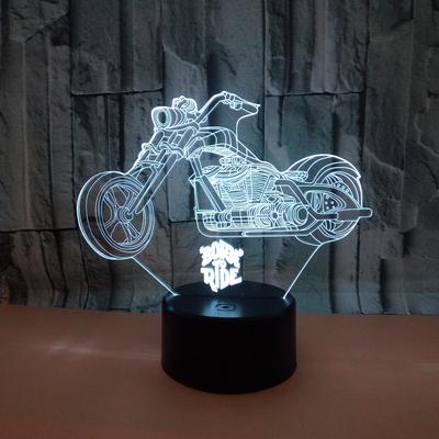 Nowa lampa motocyklowa 3D 7 kolorów 3D Led Deco Lampa sGradual Touch Pilot Kreatywna lampa stołowa 3D Led Mała