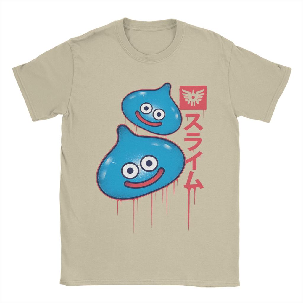 Unisexs Slimes Anime Game Dragon Quest T Shirt  100 Cotton Tops Humorous Short Sleeve Crew Neck Tees Summer TShirts