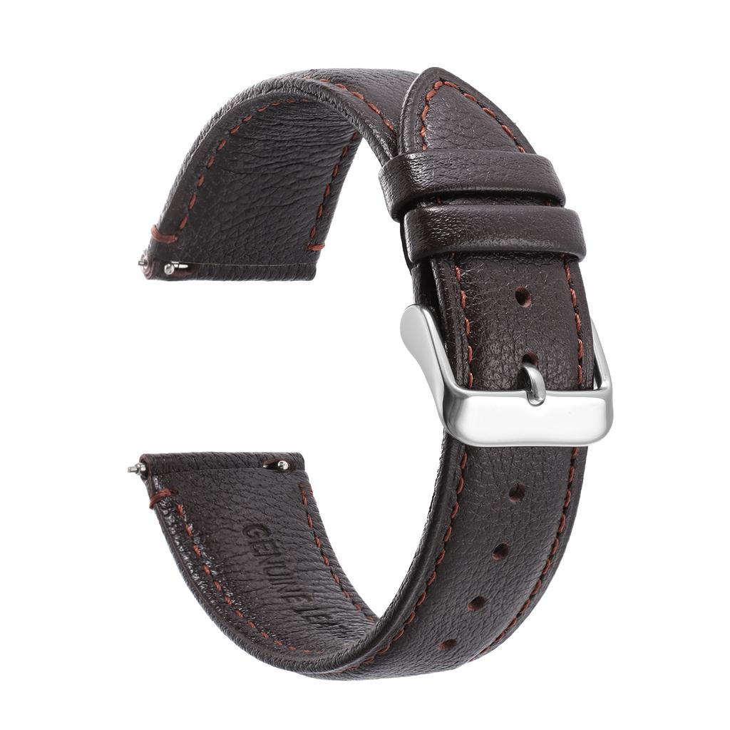 Pebble Grain Genuine Calfskin Watch Bands 20mm 22mm Universal Watchband Litchi Pattern Soft Business Watch Strap for Men Women