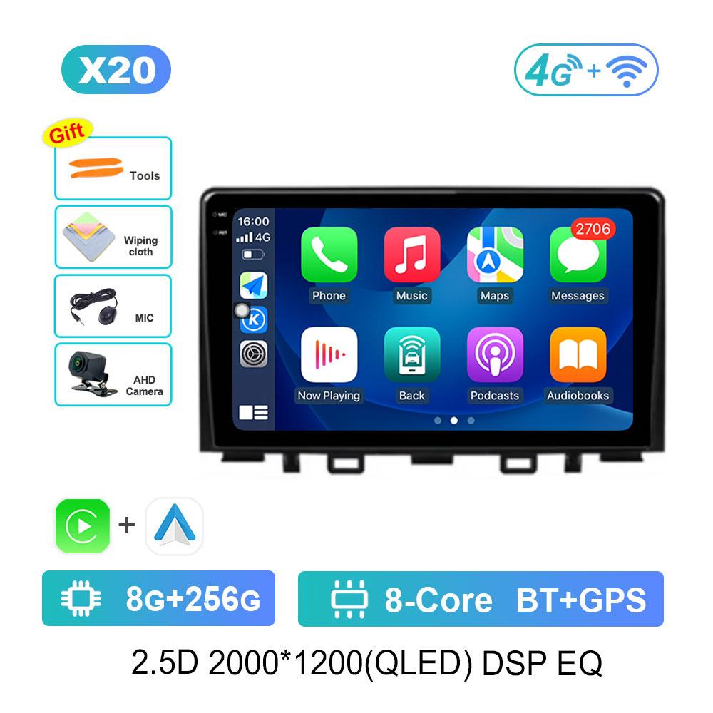 DSP Stereo Car Radio Multimedia Player for For Kia RIO Stonic YB 2016 - 2022 GPS Navi Android 14 4G Bluetooth WiFi Auto Tools
