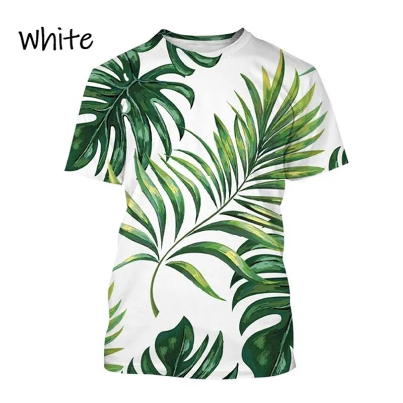 Monstera 3D Printing T-shirt Personality Plant Monstera Men's And Women's Fun Hip-hop Harajuku Unisex Couple T-shirt Tops