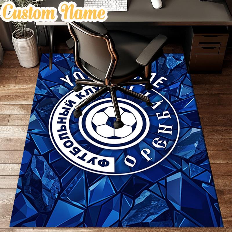 Custom Name Football Club Orenburg Emblem Rug Office Rug Chair Mat Non Slip Carpet Rugs for Bedrooms Dining Room Living Room Home Decor gifts