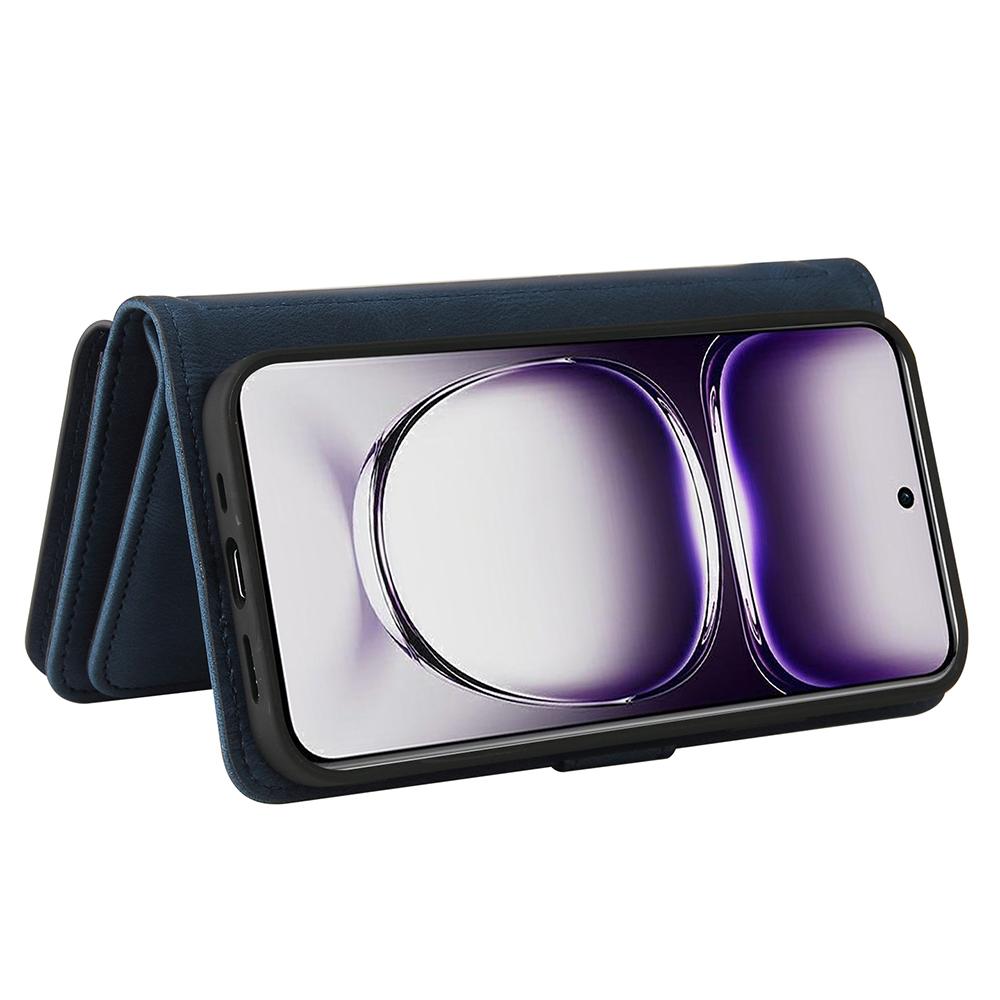 For Oppo Reno12 5G (Global) Zipper Wallet Case with 15 Card Slots and Strap Leather Phone Cover