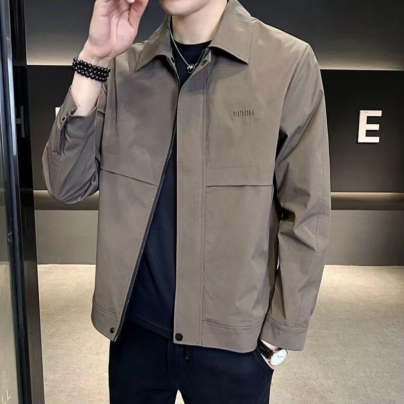 Spring and Autumn Ruffian Handsome Jacket Men Ins High Street Tide Brand Hong Kong Style Japanese Original Style Korean Version Trend Loose Jacket