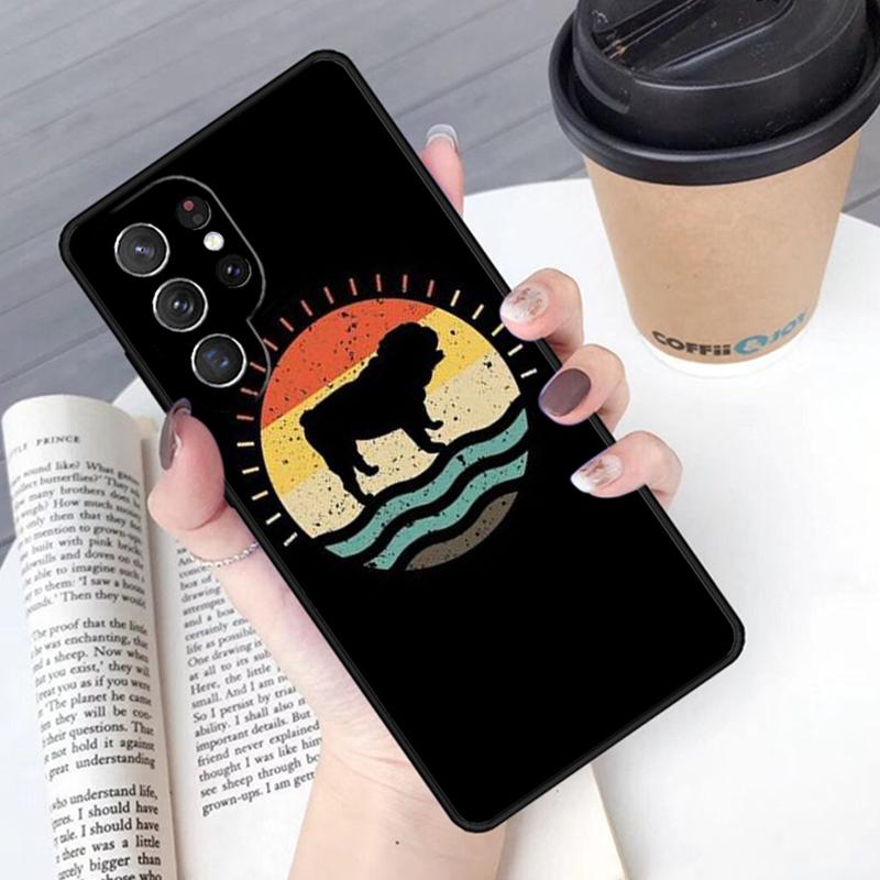 English Bulldog Heartbeat phone case Cover For Samsung Galaxy S24 S25 Ultra S21 S22 Ultra S10E Note 10 Plus Note 20 FE S23