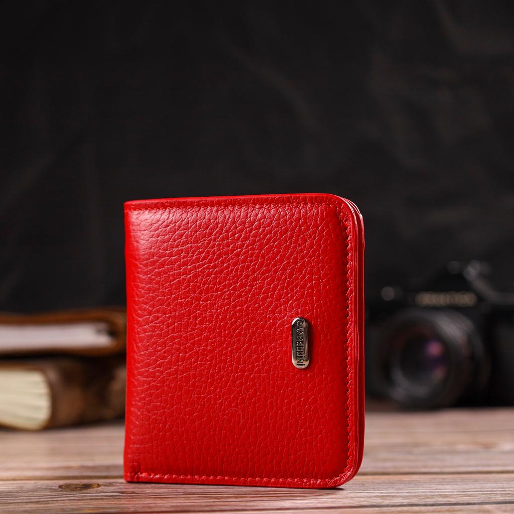 Excellent Small Size Women's Wallet Made of Genuine Leather Flotar CANPELLINI 21803 Red