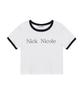 Nigaennikol Nicole Signature Ringer Crop Top_White