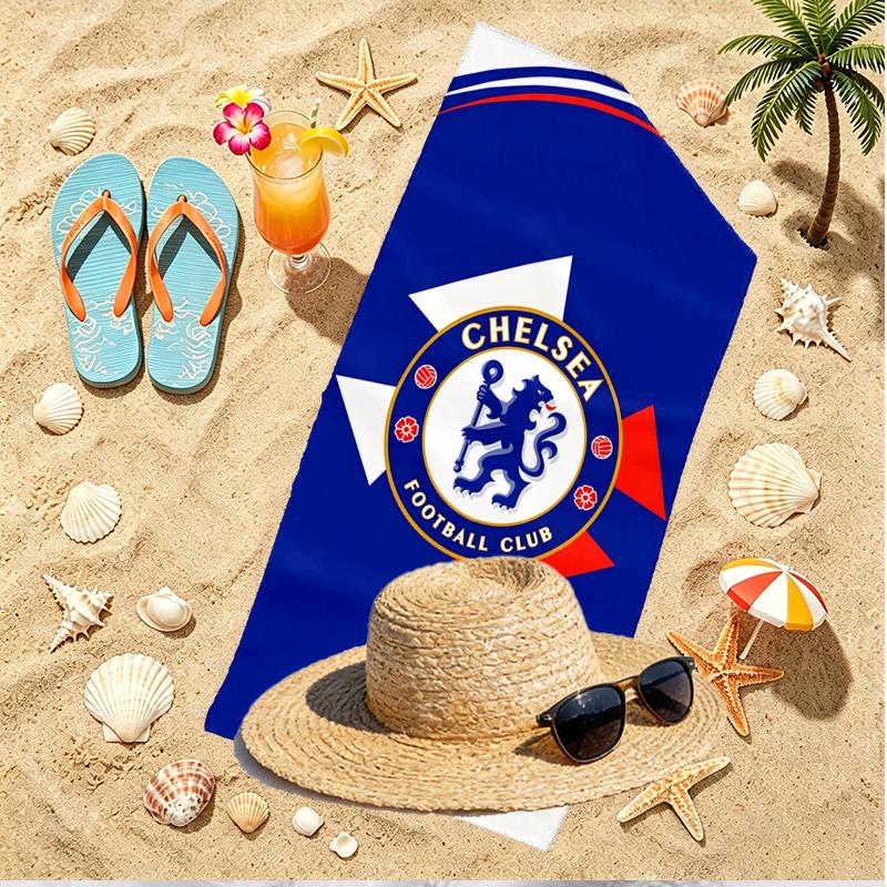 Chelsea F.C Print Beach Towel, Versatile Lightweight Absorbent Beach Towel for Pool Surf Yoga Bathroom, Perfect Birthday Holiday Gift
