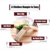 2PCS Sponge Wooden Clothes Hangers,Adult Non-Slip Storage Rack for Women,Home Suit Drying Rack for Sweater Dress Jacket Coat