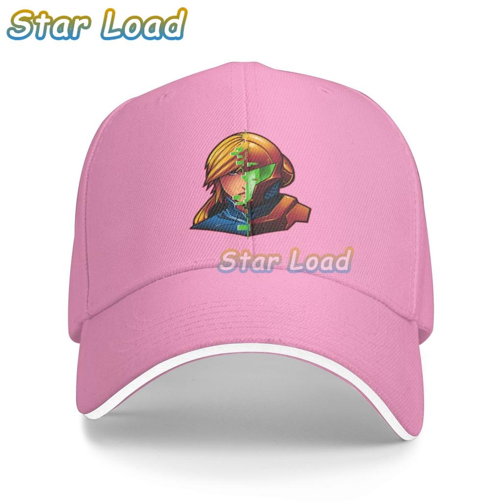 Fashion Cool Baseball Caps Trucker Hats Cowboy Peaked Cap Supre Metroid Logo Samus Action Game Sun Shade Hats for Game Lover