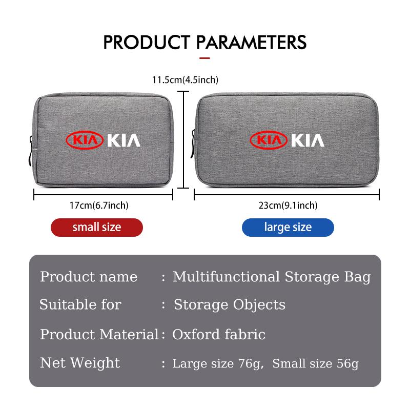 CNR2 Oxford Cloth Car Styling Digital Storage Bag Portable USB Data Cable Storage Case For KIA Ceed Sportage Rio K5 K2 Optima Cerato
