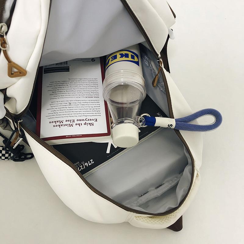 New backpack, male and female students schoolbag, large capacity, fashion trend, casual backpack, simple bag