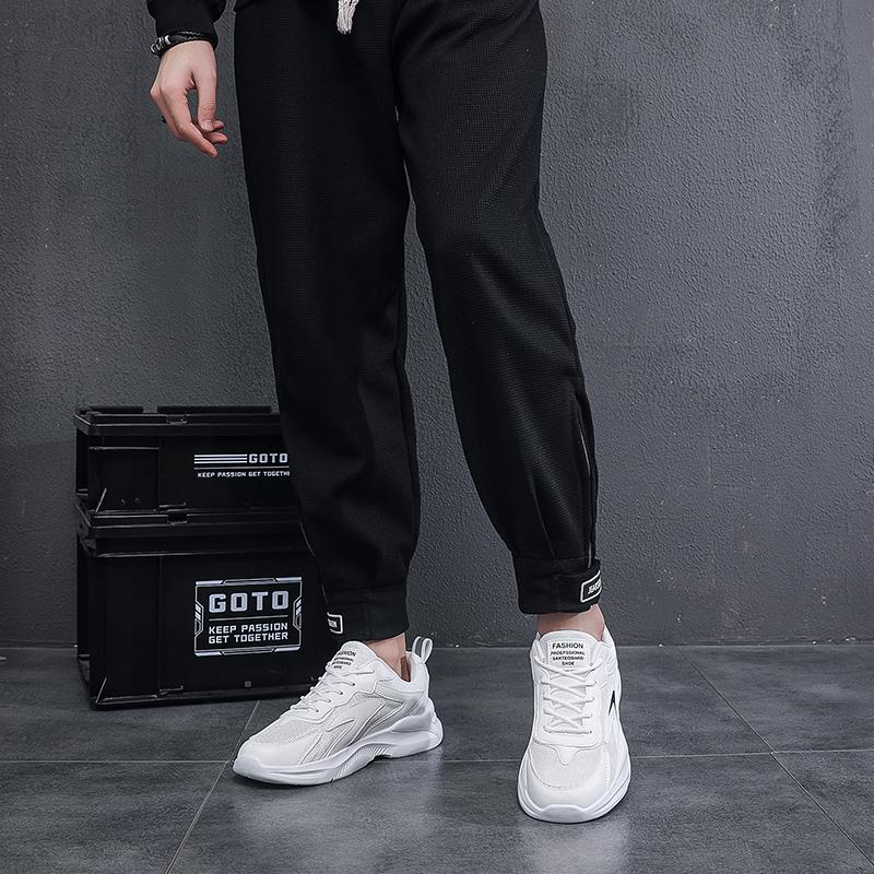 New Fashion Men 's Four Seasons Comfortable Thick Sole Shoes Students BoysTrending Soft Sole Breathable Casual Running Sneakers