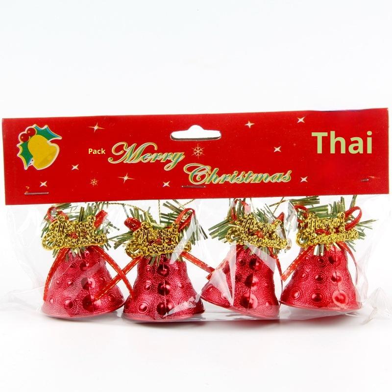 4.5Cm Christmas Decoration Bell Christmas Decoration Plastic Plated Bell Christmas Tree Pendant Accessories Christmas Party Gift