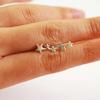Gold Plated Star Climber Earrings, Five-Star Crawler Stud Earrings, Delicate Constellation Ear Cuff Earrings for Women