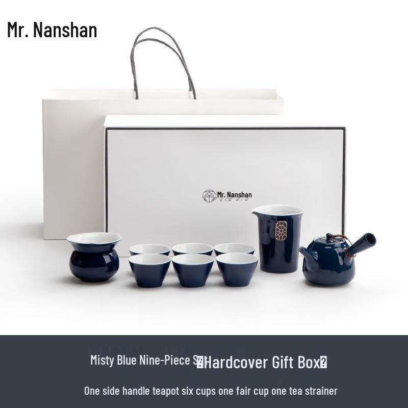 

Nanshan Gentleman Azure Gold Ceramic Kung Fu Tea Set