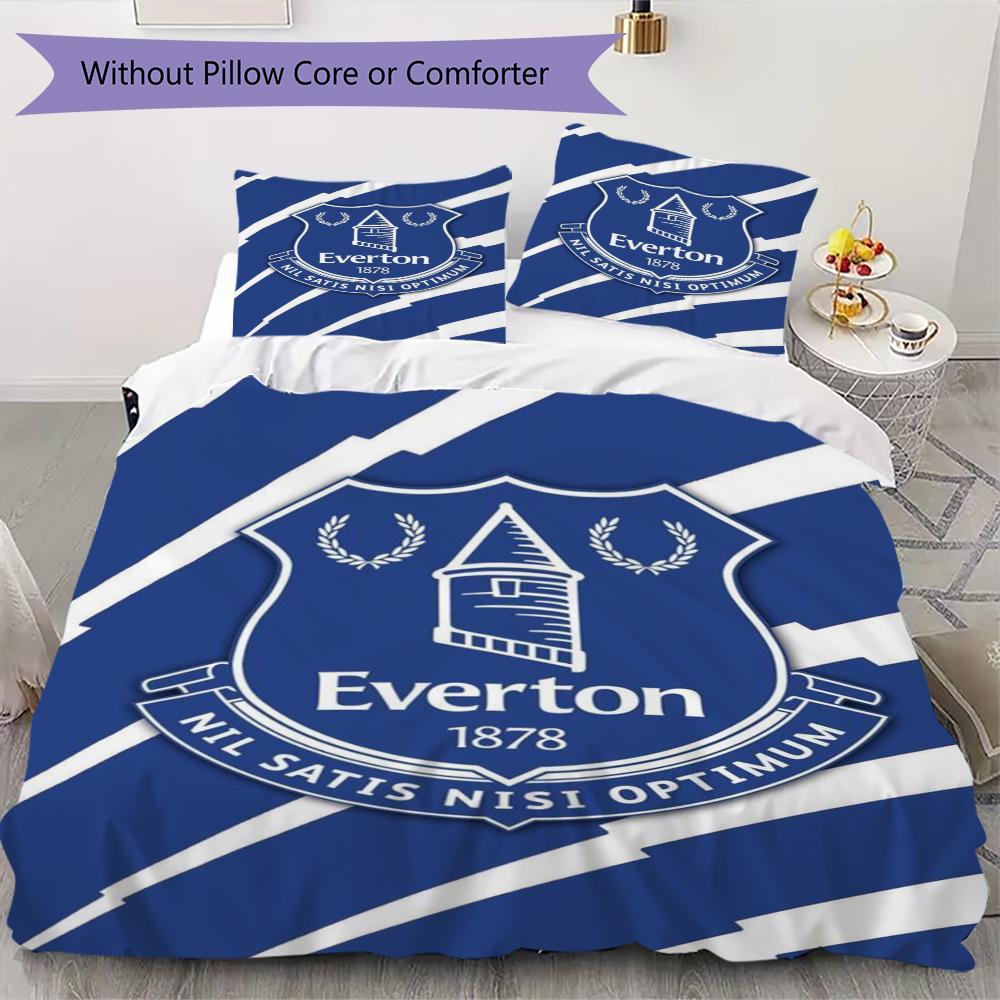 

Everton FC Pattern Bedding uilt Set uilt Cover Pillowcase Home Decoration Birthday Gift (1 * duvet cover + 2 * pillowcase without core)40 135x200cm