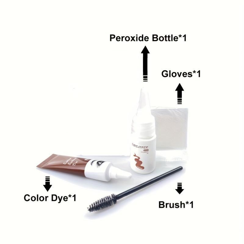 Eyebrow Eyelash Dye Kit Waterproof Long Lasting Not Fade Not Smudged For Natural Three-dimensional Wild Eyebrow (3 Colors)