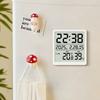 Black White Digital Clock LED Home Hygrometer Minimalist Wall Clock  Home Use