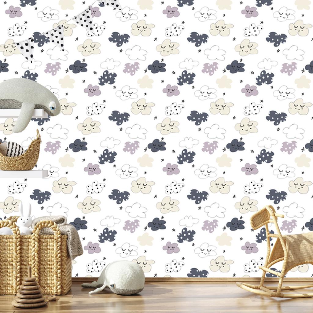 Stars and Clouds Wallpaper for Living Room and Bedroom 50x1000