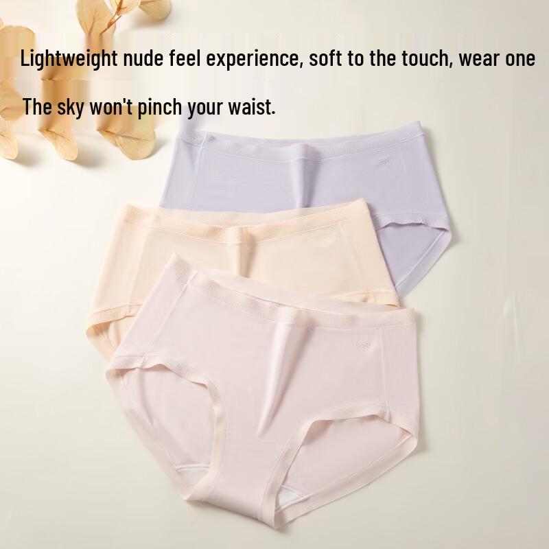 MIIOW Women's Mulberry Silk Crotch Modal Wool Briefs 3-Pack