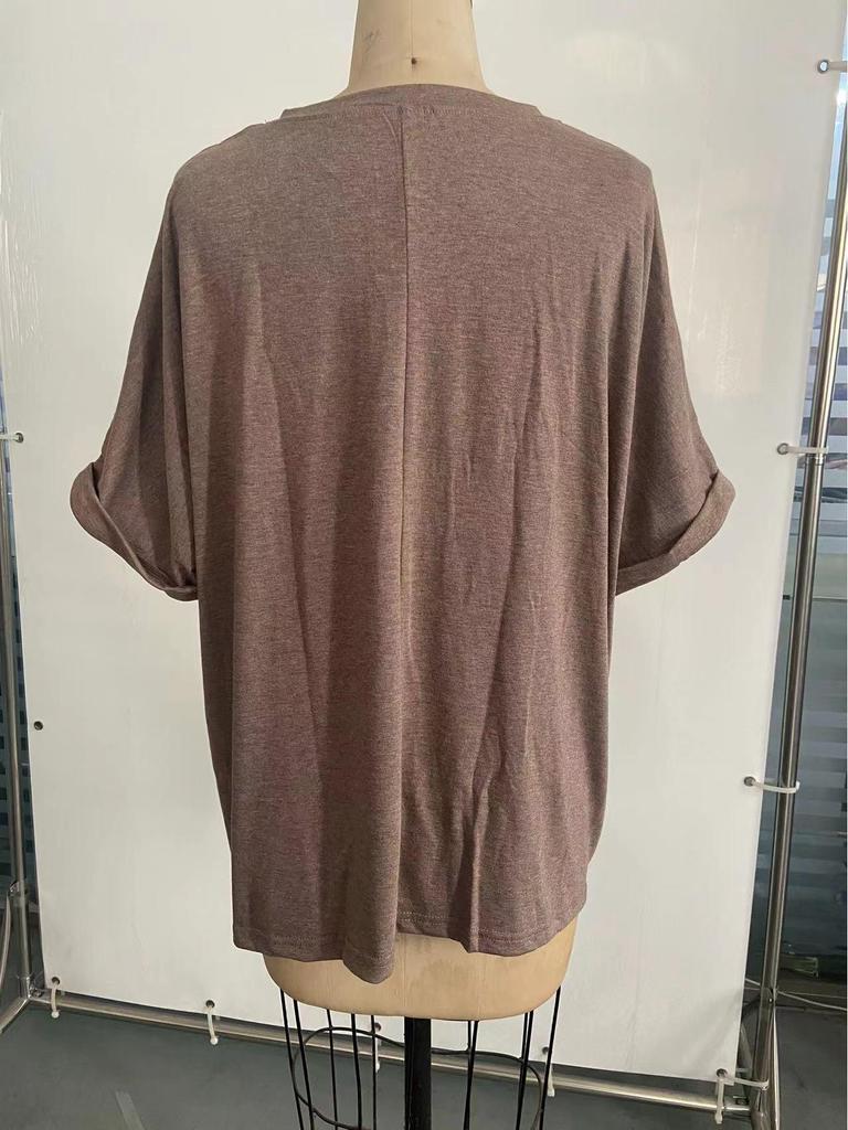2024 European & American Women's Plus Size Casual Short-Sleeve Loose T-Shirt