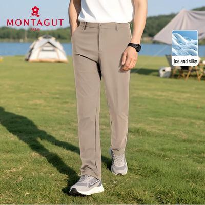 Montagut Herren Sommer Stretchige Gerade Bein Freizeithose