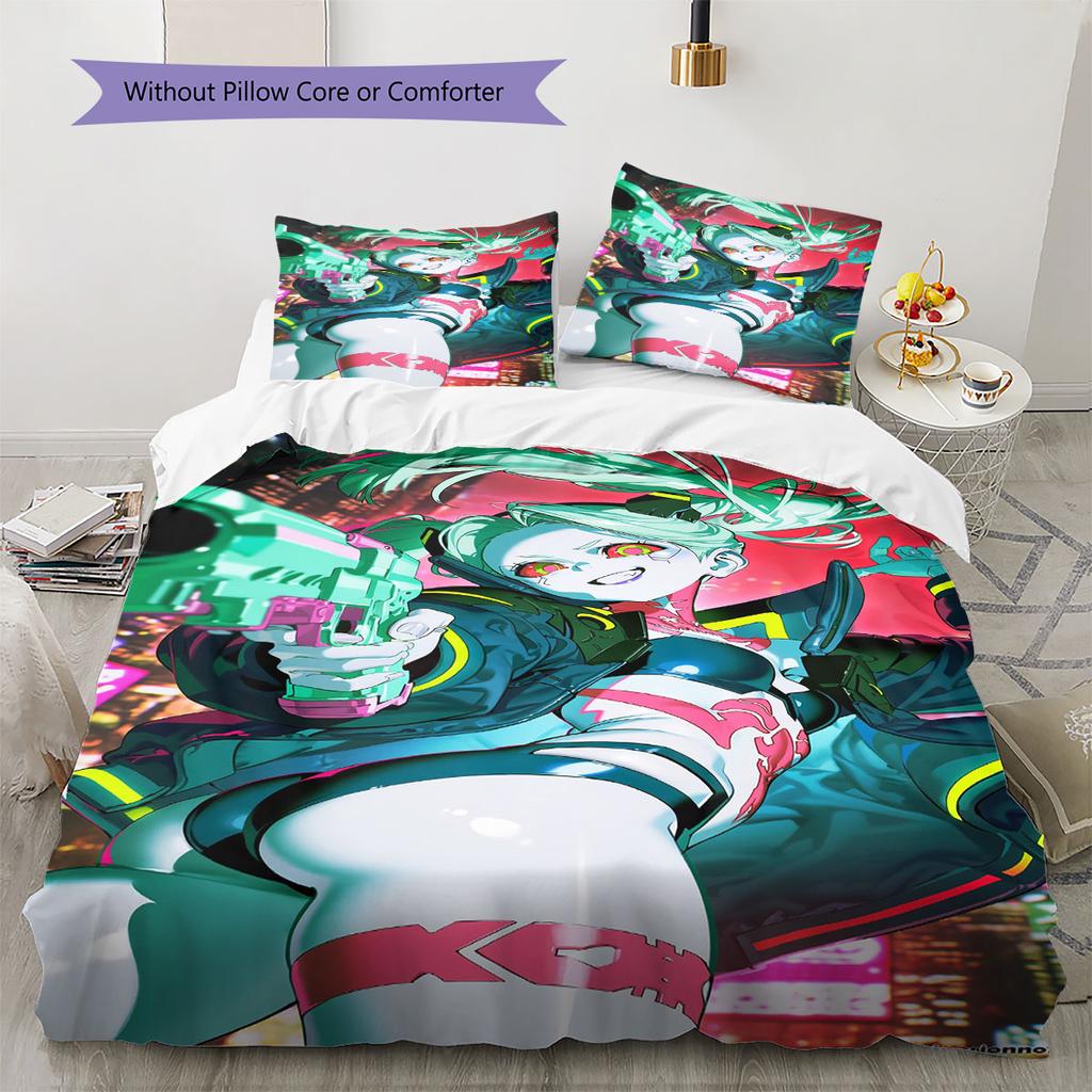 Lucyna Kushinada Pattern Bedding,Quilt Set Quilt Cover Pillowcase Home Birthday Gift(1 * duvet cover + 2 * pillowcase, without core)
