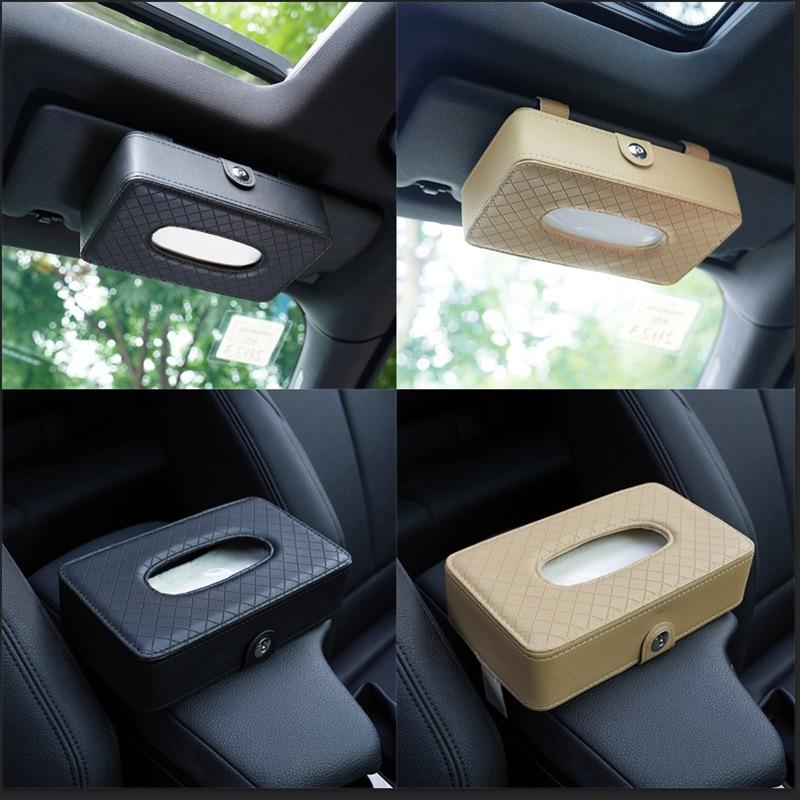 

Универсальная автомобильная коробка для салфеток, креативный кожаный держатель для салфеток, коробка для солнцезащитных козырьков на заднем сиденье, органайзер для салфеток для