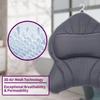Extra Thick Large Bath Pillow with Neck,Back,Head Support for Bathtub, Spa, Soaking Gray(19''x15'')
