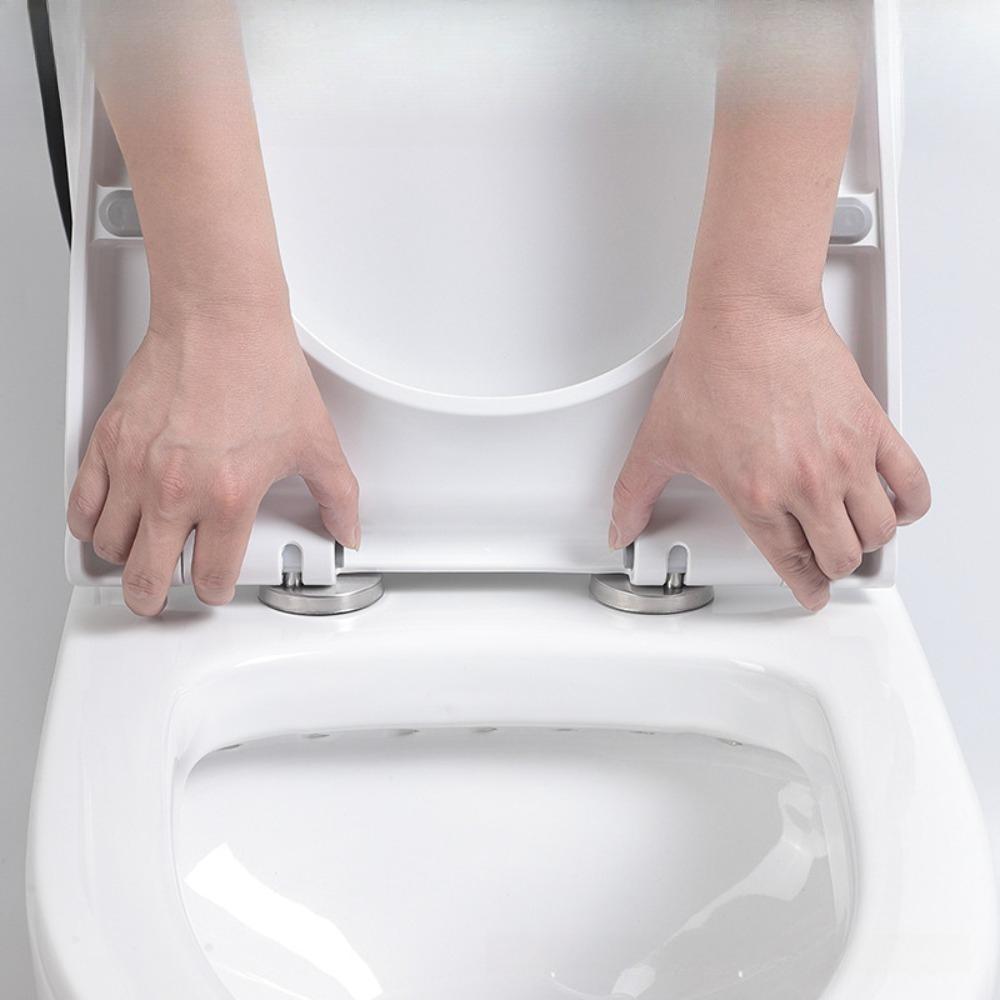 Cerniere Sedile WC Chiusura Superiore Rilascio Morbido Montaggio Rapido Coppia Cerniere Robuste Viti per Cerniera Accessori WC Ferramenta