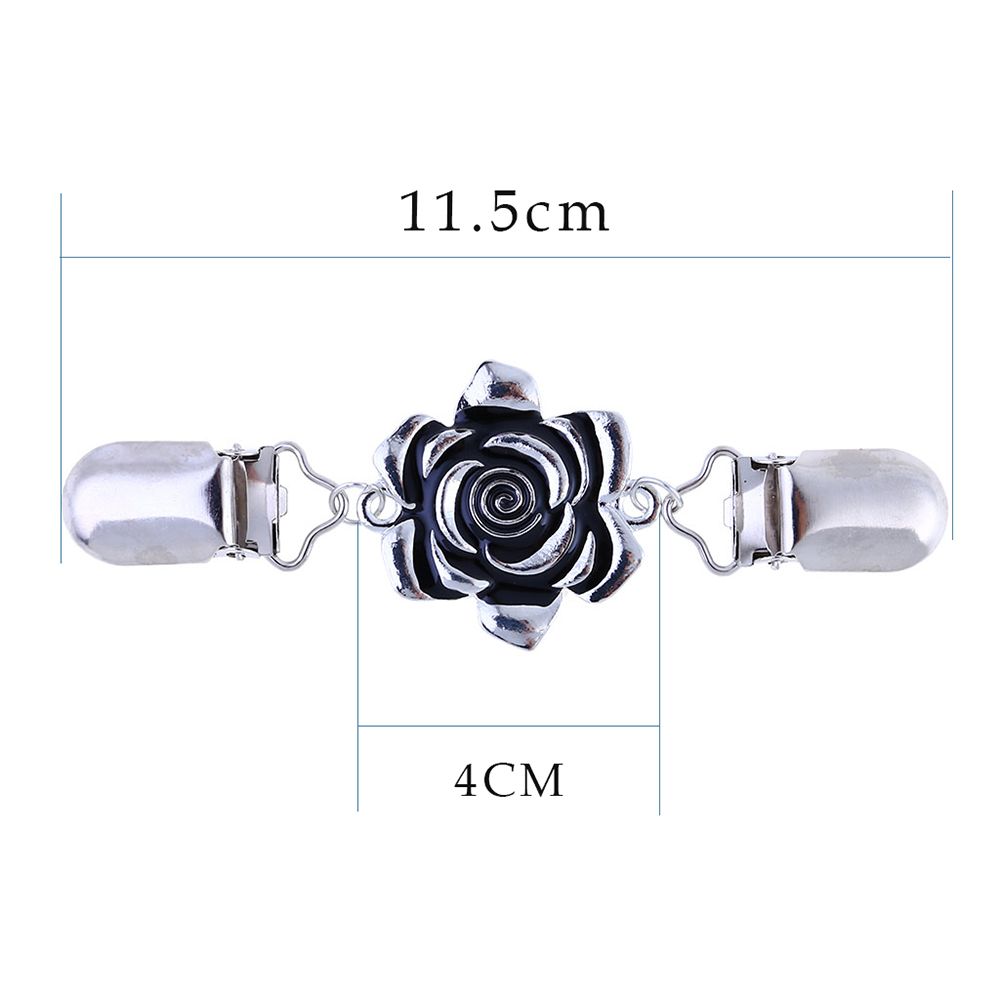 Flower Pattern Suspenders Decoration Shawl Brooch Sweater Clips Duck Clip Clasps Cardigan Clip