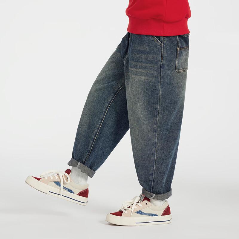 Duo Duo Jia Boys' Washed Relaxed Fit Denim Jeans