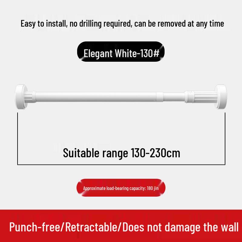 Teleskopische Edelstahl Kleider- & Duschvorhangstange