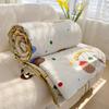 Printed Double Gauze Summer Quilt Grade A Lightweight Air Conditioning Quilt Soya Fibre Fill Soft Breathable Cool Summer Blanket