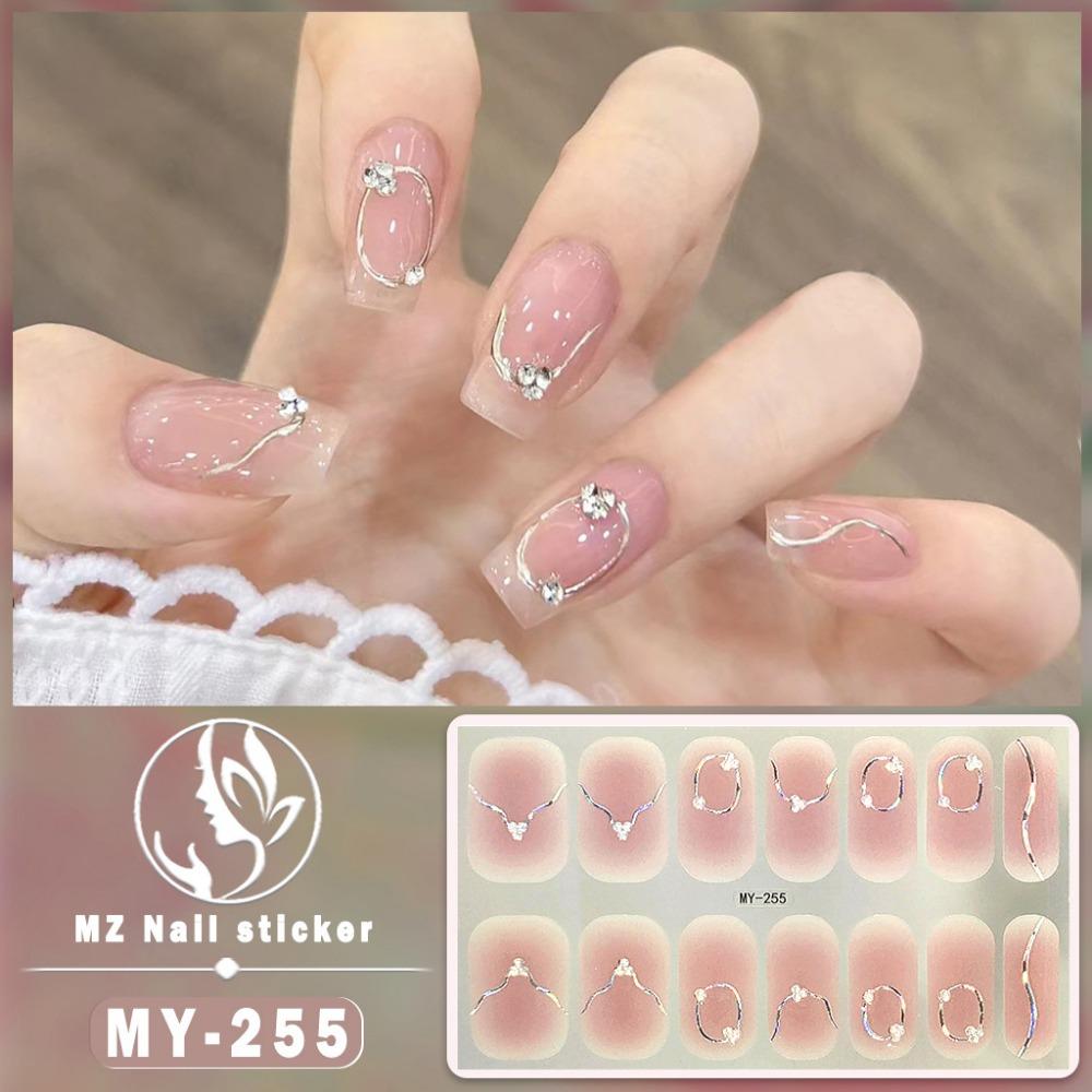 Three-dimensional Waterproof No-bake Gel Nail Polish Film Full Sticker European and American Sexy Nail Film Paper Nail Film Paper