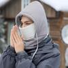 Thickened Winter Neckerchief Windproof Mask Pullover Cap Fashion Men 3 in 1 Cap  Women