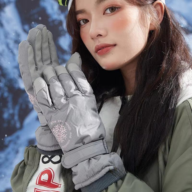 Sports Gloves Velvet Touch Screen Pair For Women Couple Fashion Water Resistant Warm Padded For Skiing Snowboarding Date Night