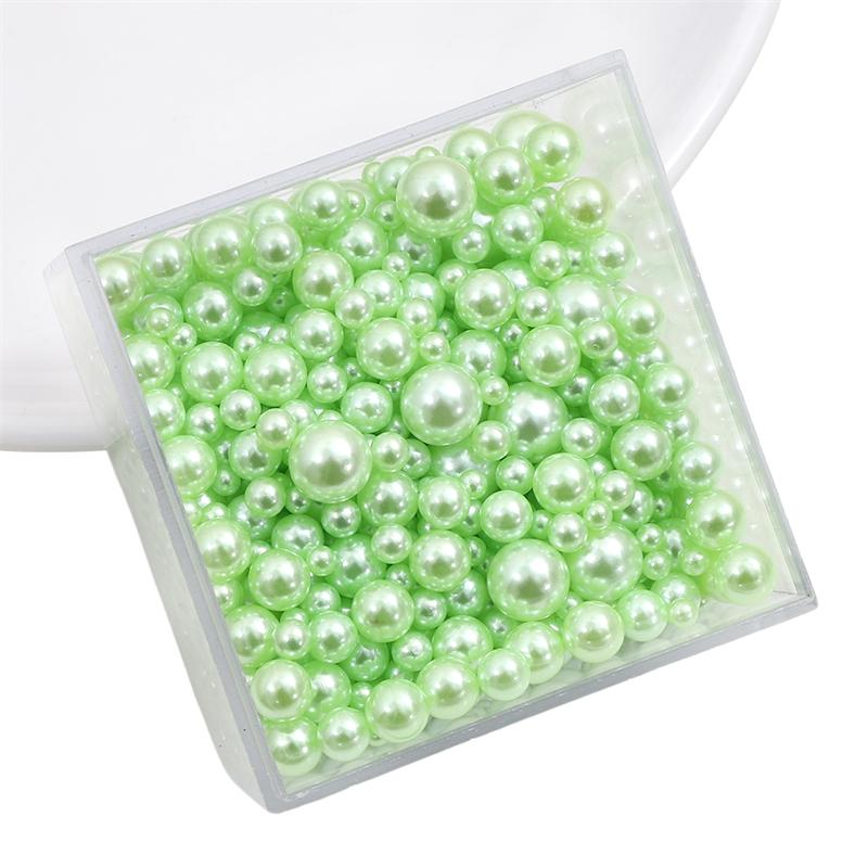 

3-8 мм 10/50 г случайные смешанные жемчужные бусины без отверстий, круглые бусины из АБС-пластика для рукоделия, изготовления ювелирных изделий 3-8mm 10g