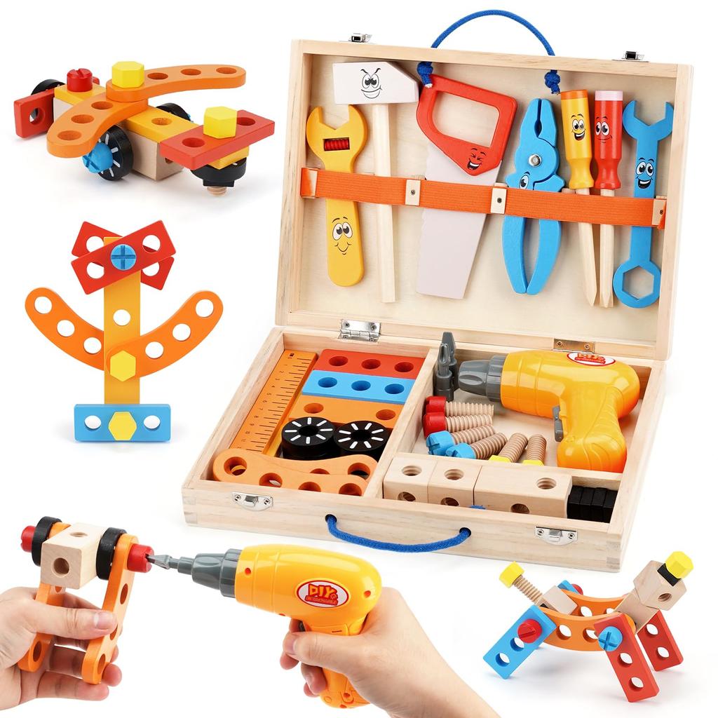 Carpenter educational 6 years wooden 3 years birthday boys gift toys, toys, 3, 4, 5, old, boys, girls, Montessori, toys, old, present, ranking, gift,