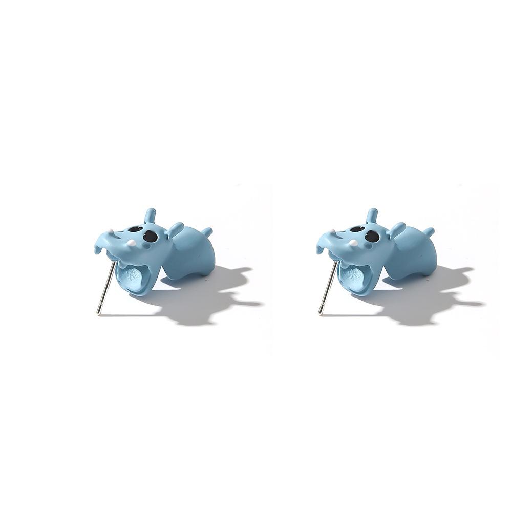 Encantador Set de Pendientes de Animales Adorables - Diseños de Dinosaurio, Cachorro y Ballena - Divertida Joyería de Arcilla-mordisco Regalo Regalos y Accesorios Divertidos