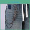 Gothic Skull Belt Chain Metal Hip Hop Double Layer Waist Accessory For Men Women