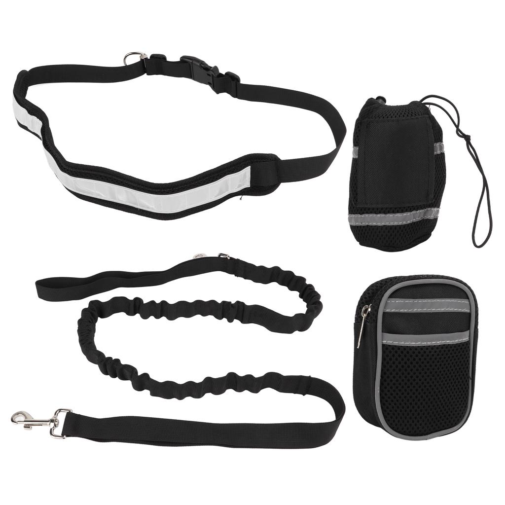 Dog  ing Waist Pack Leash   Reflective Elastic Hands   Dog Leash for Running Walking Hiking