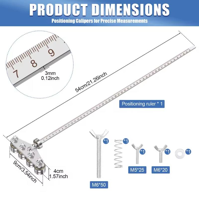 Positioning Calipers For Precise Measurements Easy Wood Cutting Precision Cutting Guide For Circular Saws Adjustable Guide Rail